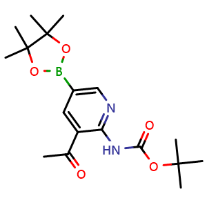 tert-butyl (3-acetyl-5-(4,4,5,5-tetramethyl-1,3,2-dioxaborolan-2-yl)pyridin-2-yl)carbamate