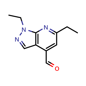 1,6-diethyl-1H-pyrazolo[3,4-b]pyridine-4-carbaldehyde