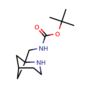 Chemical structure of 1-(boc-aminomethyl)-2-azabicyclo[3.1.1]heptane , CAS 1392804-11-3, AChemBlock P43873
