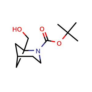 Chemical structure of 2-boc-2-azabicyclo[3.1.1]heptane-1-methanol , CAS 1392803-56-3, AChemBlock P43874