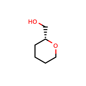 Chemical structure of [(2R)-oxan-2-yl]methanol , CAS 70766-06-2, AChemBlock P43928