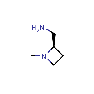 Chemical structure of [(2R)-1-methylazetidin-2-yl]methanamine , CAS 1363378-11-3, AChemBlock P43970