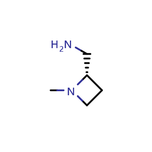 Chemical structure of [(2S)-1-methylazetidin-2-yl]methanamine , CAS 1363378-17-9, AChemBlock P43971