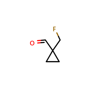 Chemical structure of 1-(fluoromethyl)cyclopropane-1-carbaldehyde , CAS 1268519-96-5, AChemBlock P44090