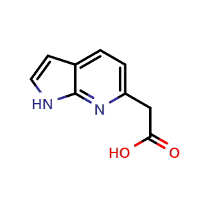 Chemical structure of 2-{1H-pyrrolo[2,3-b]pyridin-6-yl}acetic acid , CAS 1261882-61-4, AChemBlock P44101