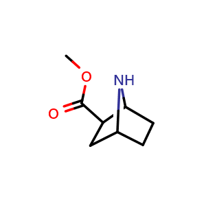 Chemical structure of methyl 7-azabicyclo[2.2.1]heptane-2-carboxylate , CAS 1230486-65-3, AChemBlock P44141