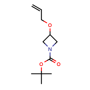 Chemical structure of tert-butyl 3-(prop-2-en-1-yloxy)azetidine-1-carboxylate , CAS 1221715-81-6, AChemBlock P44205