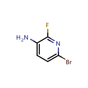 Chemical structure of 6-bromo-2-fluoropyridin-3-amine , CAS 850220-97-2, AChemBlock P44254