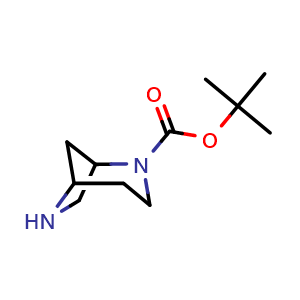 Chemical structure of tert-butyl 2,6-diazabicyclo[3.2.1]octane-2-carboxylate , CAS 286946-98-3, AChemBlock P44264