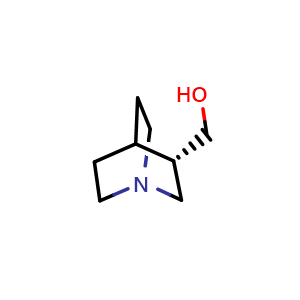 Chemical structure of [(3S)-1-azabicyclo[2.2.2]octan-3-yl]methanol , CAS 88644-21-7, AChemBlock P44273