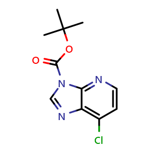 Chemical structure of tert-butyl 7-chloro-3H-imidazo[4,5-b]pyridine-3-carboxylate , CAS 878011-41-7, AChemBlock P44275