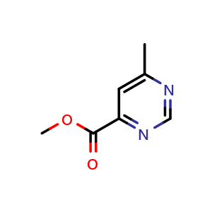 Chemical structure of methyl 6-methylpyrimidine-4-carboxylate , CAS 73955-53-0, AChemBlock P44278