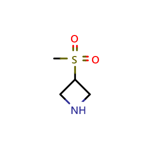 Chemical structure of 3-methanesulfonylazetidine , CAS 935668-43-2, AChemBlock P44368