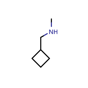 Chemical structure of (cyclobutylmethyl)(methyl)amine , CAS 67579-87-7, AChemBlock P44415