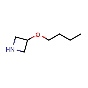 Chemical structure of 3-butoxyazetidine , CAS 1220028-03-4, AChemBlock P44423