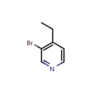 Chemical structure of 3-bromo-4-ethylpyridine , CAS 38749-76-7, AChemBlock P44427