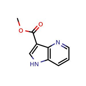 Chemical structure of methyl 1H-pyrrolo[3,2-b]pyridine-3-carboxylate , CAS 952800-39-4, AChemBlock P44463