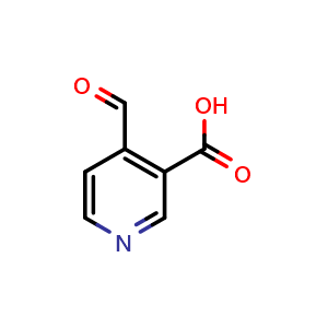 Chemical structure of 4-formylpyridine-3-carboxylic acid , CAS 395645-41-7, AChemBlock P44466