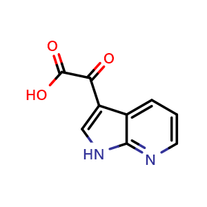 Chemical structure of 2-oxo-2-{1H-pyrrolo[2,3-b]pyridin-3-yl}acetic acid , CAS 478677-93-9, AChemBlock P44481