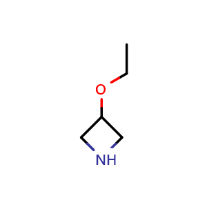 Chemical structure of 3-ethoxyazetidine , CAS 88536-21-4, AChemBlock P44497