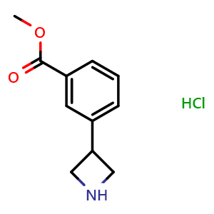 Chemical structure of methyl 3-(azetidin-3-yl)benzoate hydrochloride , CAS 1203683-86-6, AChemBlock P44531