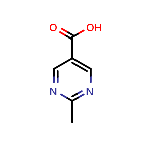 Chemical structure of 2-methylpyrimidine-5-carboxylic acid , CAS 5194-32-1, AChemBlock P44549