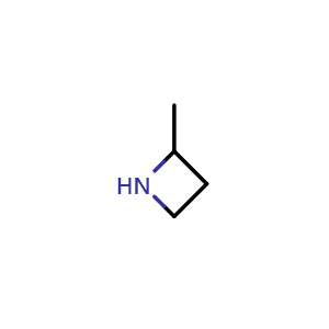 Chemical structure of 2-Methylazetidine , CAS 19812-49-8, AChemBlock P44577