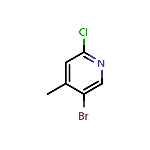 Chemical structure of 5-bromo-2-chloro-4-methylpyridine , CAS 778611-64-6, AChemBlock P44610