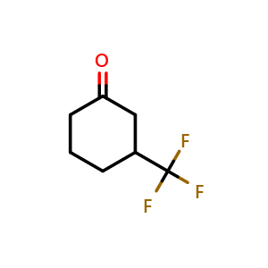 Chemical structure of 3-Trifluoromethylcyclohexanone , CAS 585-36-4, AChemBlock P44663