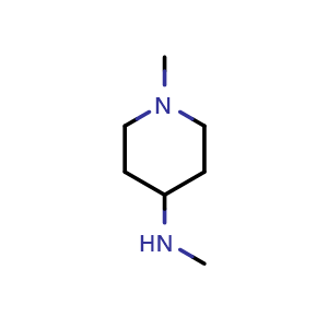Chemical structure of N,1-dimethylpiperidin-4-amine , CAS 73579-08-5, AChemBlock P44671