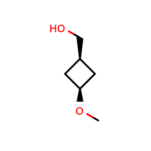 Chemical structure of [cis-3-methoxycyclobutyl]methanol , CAS 959600-78-3, AChemBlock P44710