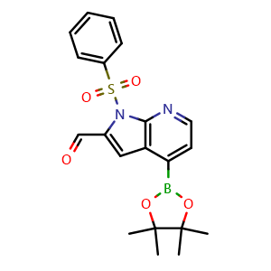 1-(phenylsulfonyl)-4-(4,4,5,5-tetramethyl-1,3,2-dioxaborolan-2-yl)-1H-pyrrolo[2,3-b]pyridine-2-carboxaldehyde