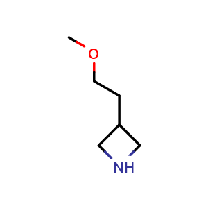 Chemical structure of 3-(2-methoxyethyl)azetidine , CAS 942400-29-5, AChemBlock P44773