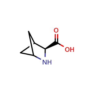 Chemical structure of (3S)-2-azabicyclo[2.1.1]hexane-3-carboxylic acid , CAS 936928-69-7, AChemBlock P44786