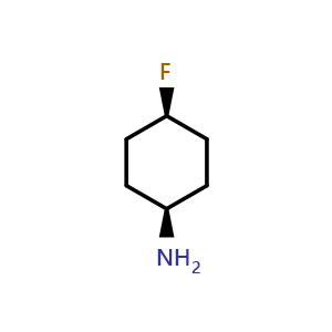 Chemical structure of (1s,4s)-4-fluorocyclohexan-1-amine , CAS 923595-66-8, AChemBlock P44838