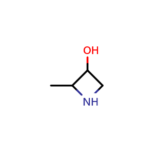 Chemical structure of 2-methylazetidin-3-ol , CAS 920337-53-7, AChemBlock P44849