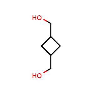 Chemical structure of [3-(hydroxymethyl)cyclobutyl]methanol , CAS 89534-29-2, AChemBlock P44928
