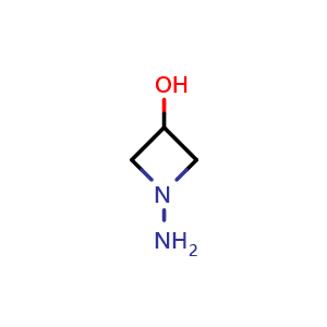 Chemical structure of 1-aminoazetidin-3-ol , CAS 887591-03-9, AChemBlock P44948