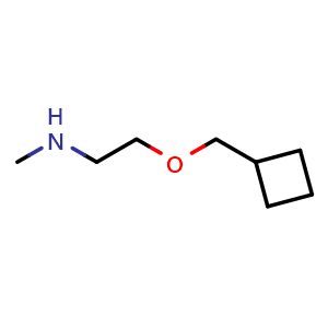 Chemical structure of [2-(cyclobutylmethoxy)ethyl](methyl)amine , CAS 883523-55-5, AChemBlock P44969