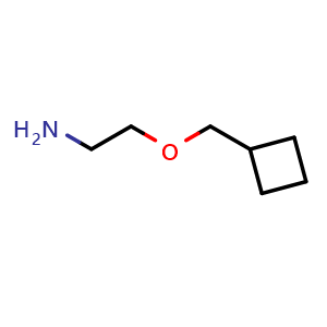 Chemical structure of 2-(cyclobutylmethoxy)ethan-1-amine , CAS 883523-19-1, AChemBlock P44970