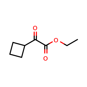 Chemical structure of ethyl 2-cyclobutyl-2-oxoacetate , CAS 861160-59-0, AChemBlock P45062