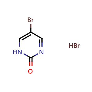 Chemical structure of 5-bromo-1,2-dihydropyrimidin-2-one hydrobromide , CAS 81590-30-9, AChemBlock P45145