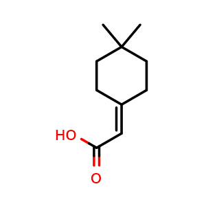 Chemical structure of 2-(4,4-dimethylcyclohexylidene)acetic acid , CAS 794520-18-6, AChemBlock P45165