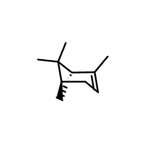 Chemical structure of (1S,5S)-2,6,6-trimethylbicyclo[3.1.1]hept-2-ene , CAS 7785-26-4, AChemBlock P45189