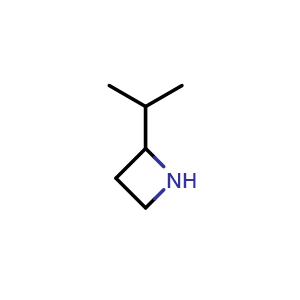 Chemical structure of 2-(propan-2-yl)azetidine , CAS 777888-12-7, AChemBlock P45191