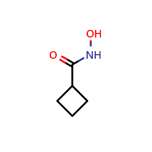 Chemical structure of N-hydroxycyclobutanecarboxamide , CAS 77317-97-6, AChemBlock P45195