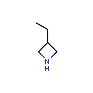 Chemical structure of 3-ethylazetidine , CAS 7730-47-4, AChemBlock P45196