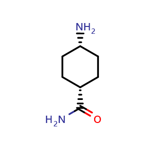 Chemical structure of cis-4-aminocyclohexane-1-carboxamide , CAS 754182-14-4, AChemBlock P45227