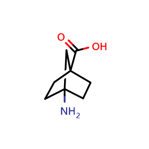 Chemical structure of 4-aminobicyclo[2.2.1]heptane-1-carboxylic acid , CAS 737693-57-1, AChemBlock P45262