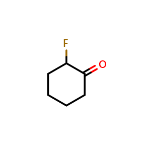 Chemical structure of 2-fluorocyclohexan-1-one , CAS 694-82-6, AChemBlock P45307